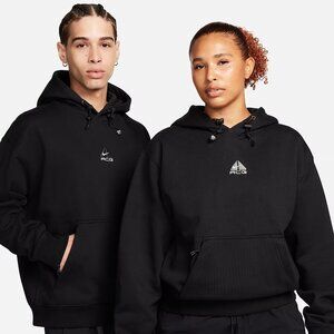 Nike ACG Therma-FIT Fleece Pullover Hoodie Black Center Logo Men X-Large NWT